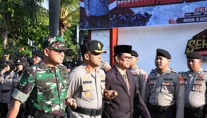 Polres Madiun Kota Gelar Apel Ops Mantap Praja