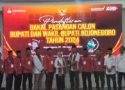 Hari Terakhir, Duet Teguh-Farida Resmi Diusung PDIP dan Perindo Daftar Pilkada Bojonegoro