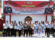 Polres Madiun Kota Beri Penghargaan 17 Personel Berprestasi