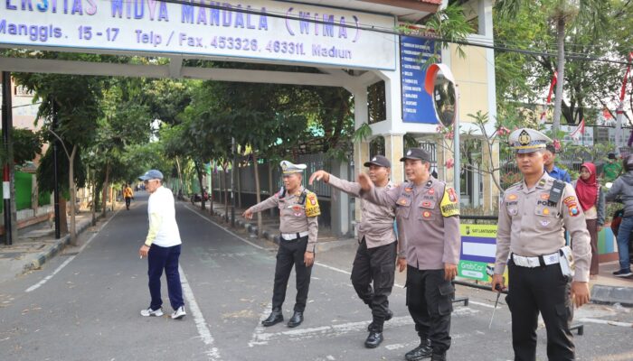 Kantor dan Gudang Logistik KPU Dijaga Polres Madiun Kota 24 Jam