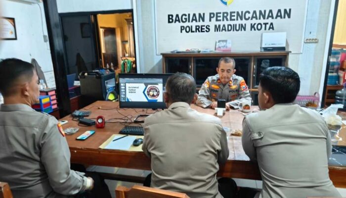 Program Polri Belajar, Personel Polres Madiun Kota Ikuti Secara Daring