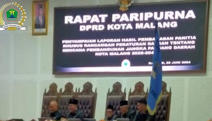 Rapat Paripurna Hasil Pembahasan Pansus DPRD Tentang Ranperda RPJPD Kota Malang 2025-2045