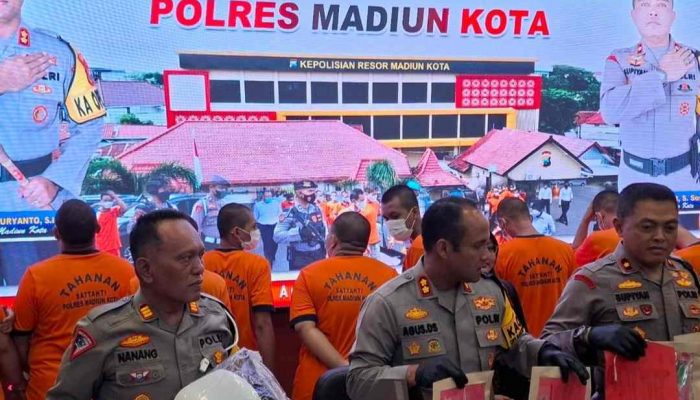 Dua Bulan Polres Madiun Kota Ringkus 12 Sindikat Narkoba