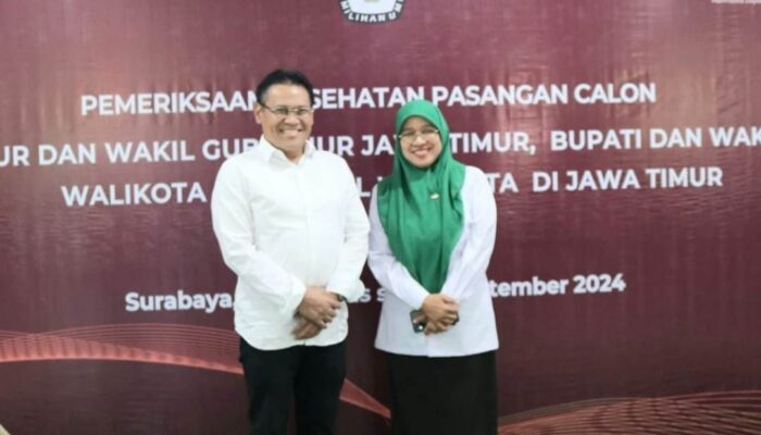 Paslon Sujatno – Ida Yuhana Ulfa Jalani Tes Kesehatan