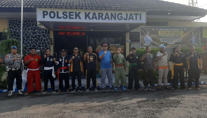 Polsek Karangjati Olahraga Bersama Paguyuban Pencak Silat
