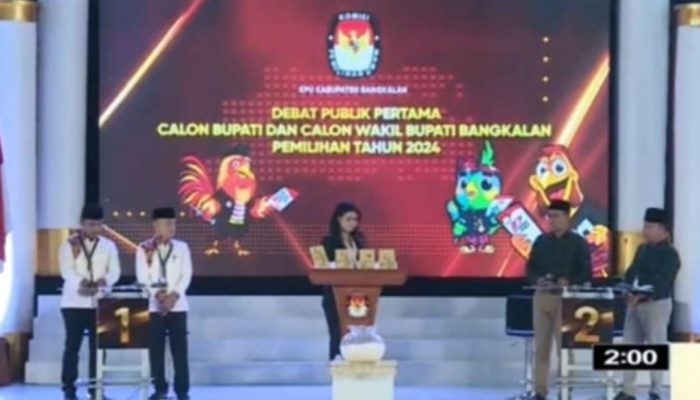 KPU Sukses Gelar Debat Publik Pertama Paslon Cabup-Cawabup di Gedung Rato Ebu Bangkalan