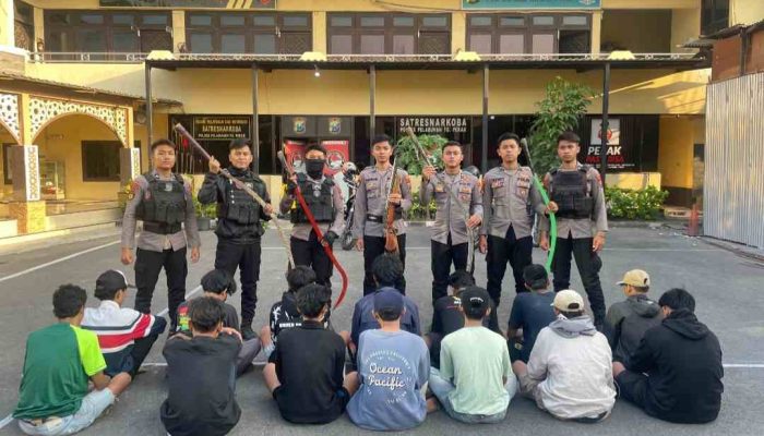 14 Anggota Komplotan Gangster Tambak Wedi Diamankan Unit Raimas
