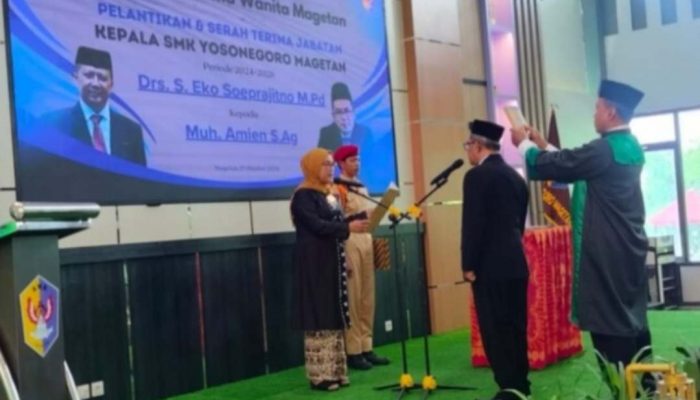 Muh Amien Resmi Dilantik Jadi Kepala SMK Yosonegoro 2024-2028