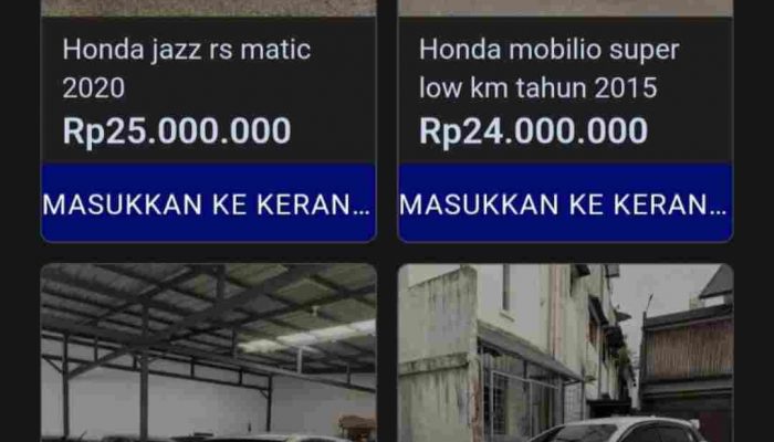 Jual Mobil Murah di Pegadaian Dinoyo HOAX, Awas Penipuan Online TikTok
