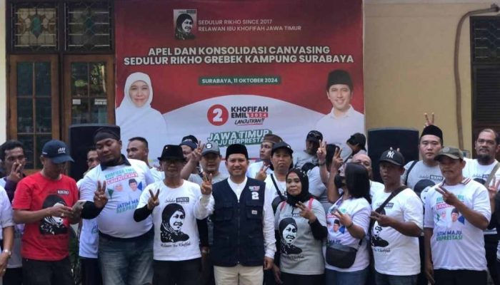 Relawan Door to Door Targetkan Khofifah-Emil Menang 70% di Surabaya