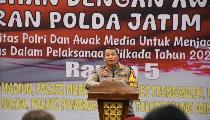 Ini Upaya Polda Gandeng Awak Media Jaga Kondusivitas Pilkada 2024 di Jatim
