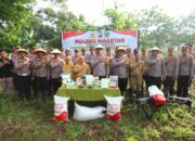 Polres Magetan Tanam Jagung di Lahan Kosong