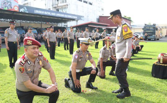 Sebanyak 69 Personel Polres Mojokerto Kota Naik Pangkat