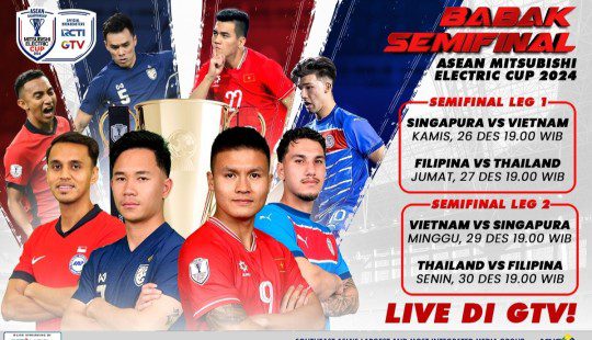 Raksasa Asia Tenggara Bertemu di Semifinal Asean Mitsubishi Electric Cup 2024, Live di GTV