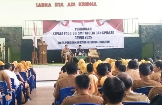 Disdik Gelar Pembinaan ke Kasek se Kabupaten Bojonegoro