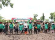 Polres Mojokerto Kota Tanam Jagung di Lahannya Untuk Ketahanan Pangan