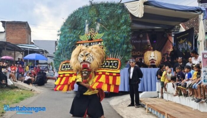 Heboh! Legenda Reog Singo Ludro Bangkit Kembali di Desa Pandan Landung