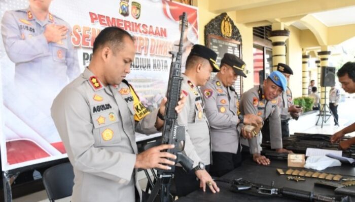 Kapolres Madiun Kota Cek Semua Senpi Anggota