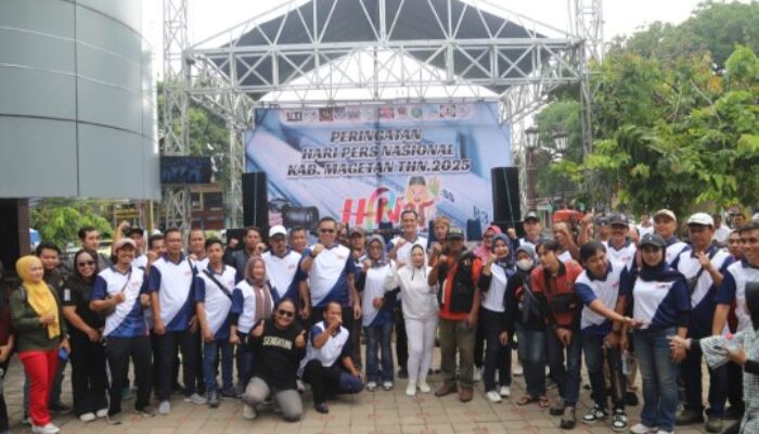 Kapolres Magetan Ikut Meriahkan HPN 2025 Bersama Insan Pers Magetan