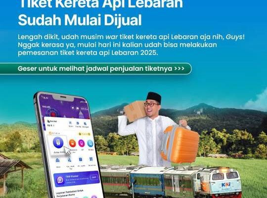 KAI Buka Pemesanan Tiket Kereta Api Lebaran 2025, Ini Jadwalnya
