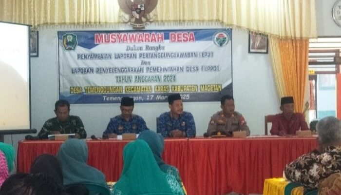 Pemdes Temenggungan Magetan Gelar Musdes LPJ TA 2024