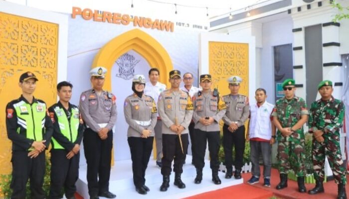 Kapolres Cek Posyan di Rest Area Tol Ngawi