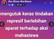 Wisnu KPU Jatim Kecam Tindakan Represif Aparat Pada Aksi Mahasiswa