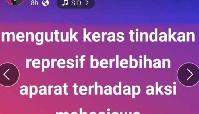 Wisnu KPU Jatim Kecam Tindakan Represif Aparat Pada Aksi Mahasiswa