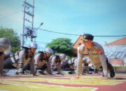 Latihan Dalmas Bersama, Kapolres Ngawi Beri Semangat