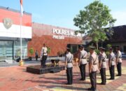 Kapolres Pimpin Upacara Sertijab Pejabat Utama dan Kapolsek Polres Ngawi