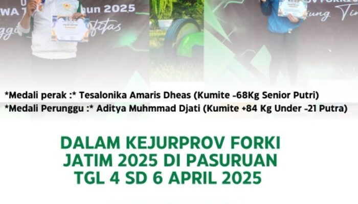 Dua Atlet Forki Bojonegoro Sabet Dua Medali di Kejurprov Jatim 2025