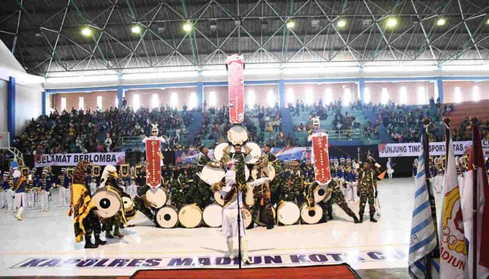 HUT Bhayangkara ke-79, Open Tournament Drum Band Kapolres Madiun Kota Cup X Digelar
