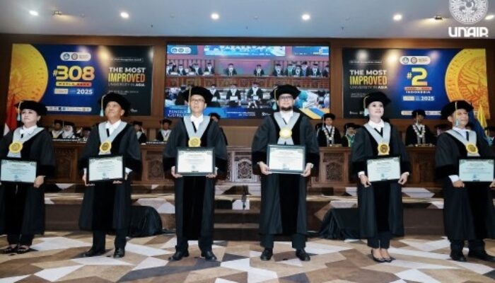 Unair Kukuhkan 6 Guru Besar Baru, Tegaskan Komitmen Riset dan Lingkungan