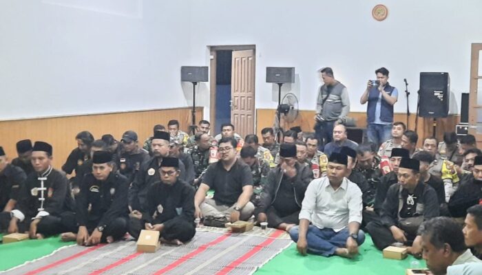 Jelang Syuroan, Polsek Jiwan dan Paguyuban Pencak Silat Kecamatan Jiwan Jalin Sinergi