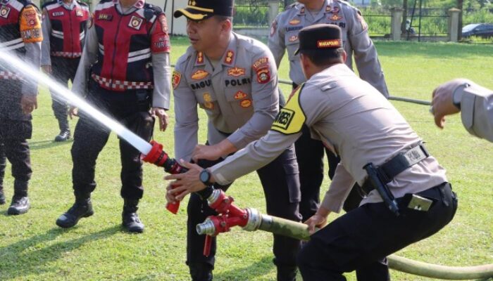 Polres Ogan Ilir Apel Gelar Peralatan Penanggulangan Karhutla