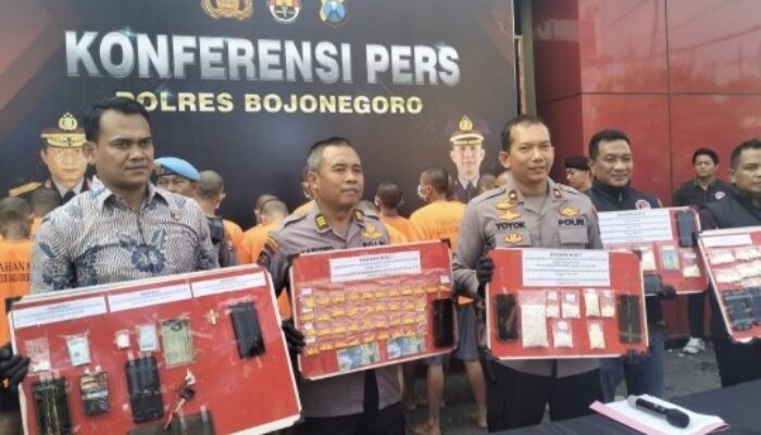 Polres Bojonegoro Tangkap 17 dan 1 DPO Terduga Tersangka Kasus Narkoba