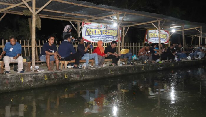 Lomba Mancing Polres Magetan Meriah, Awak Media Adu Strategi Pancing Lele