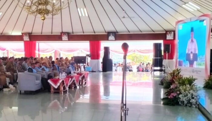 Pemkab Bojonegoro Ikuti Launching Kopdes Merah Putih Secara Virtual di Pendapa Malowopati