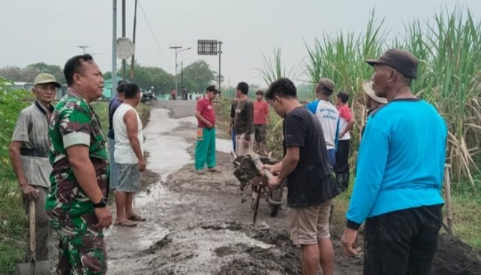 Jalan Rusak tak Kunjung Diperbaiki, Warga Dusun Keputran, Kemantren Kerja Bakti
