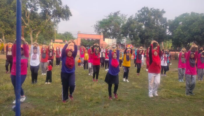 Pemdes Tamanan Magetan Rayakan Kemerdekaan dengan Senam Bersama