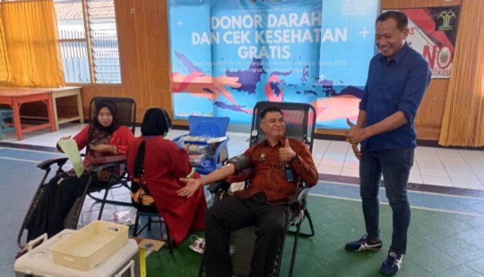 Sambut HUT Kemerdekaan Bangsa ke-80, Pengawai Lapas Bojonegoro Donor Darah