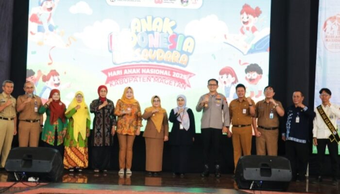 Puncak Peringatan HAN Magetan 2025, Bupati Tandatangani Perlindungan Hak Anak
