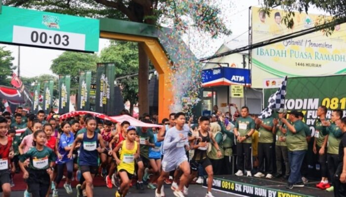 Meriah dan Diikuti Ribuan Warga, Melihat Keseruan Acara Fun Run Kodim Jombang