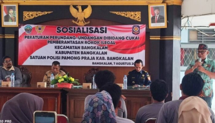 Satpol PP Bangkalan Gelar Sosialisasi Cukai dan Pemberantasan Rokok Ilegal