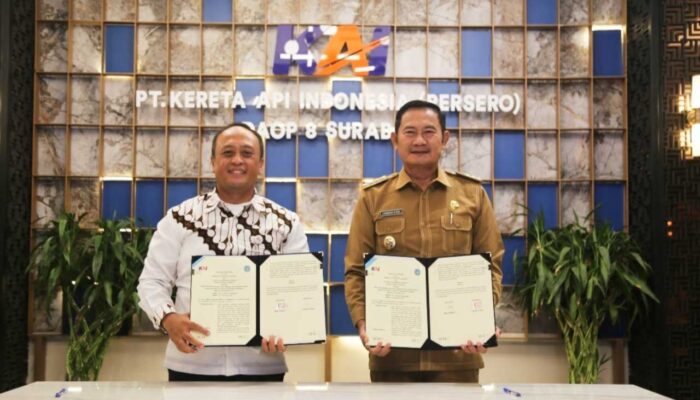 KAI Daop 8 dan Pemkab Lamongan Tandatangani MoU Tata Kawasan Transportasi