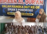 Rayakan HUT ke-36, SMAN 3 Ponorogo Gelar Semaan Quran Hingga Lomba Antar Kelas
