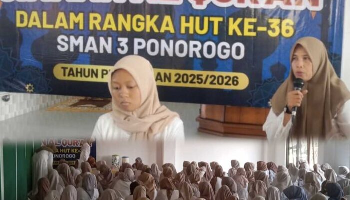 Rayakan HUT ke-36, SMAN 3 Ponorogo Gelar Semaan Quran Hingga Lomba Antar Kelas