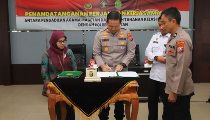 Perkuat Sinergitas, Kapolres Jalin Kerja Sama dengan PA dan Rutan Kelas II B Magetan