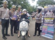 Hari I, Operasi Zebra 2025, Satlantas Polres Magetan Bagi-bagi Bunga