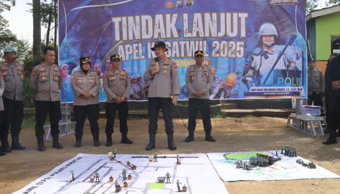 Apel Kasatwil 2025, Polres Magetan Teguhkan Ikrar Kesatria Bhayangkara